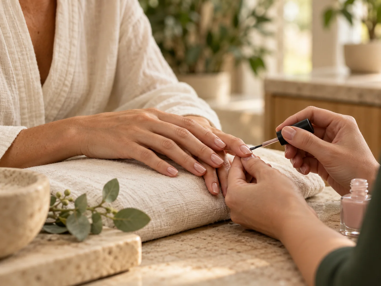 Imagen ilustrativa de una atención de manicura